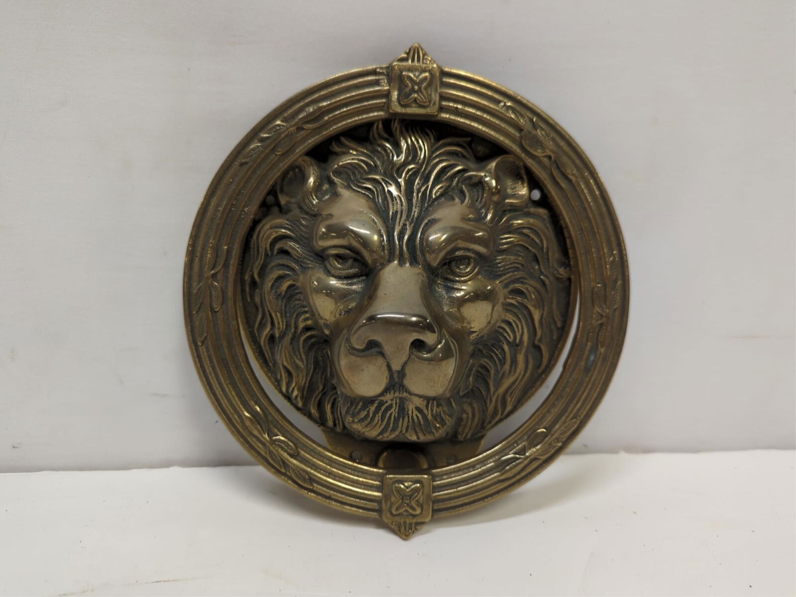 Solid Brass Lions Head Door Knocker (1 of 2)