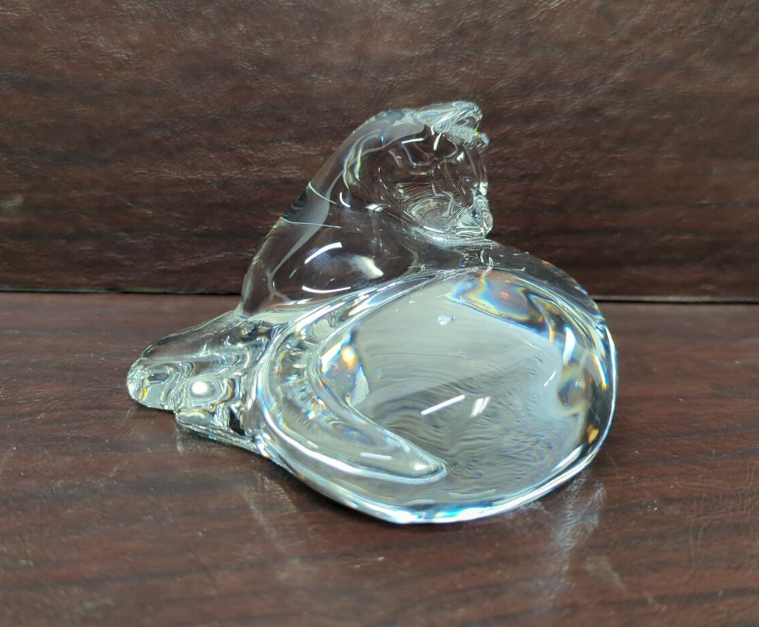 Signed Baccarat Crystal Cat (1 of 2)
