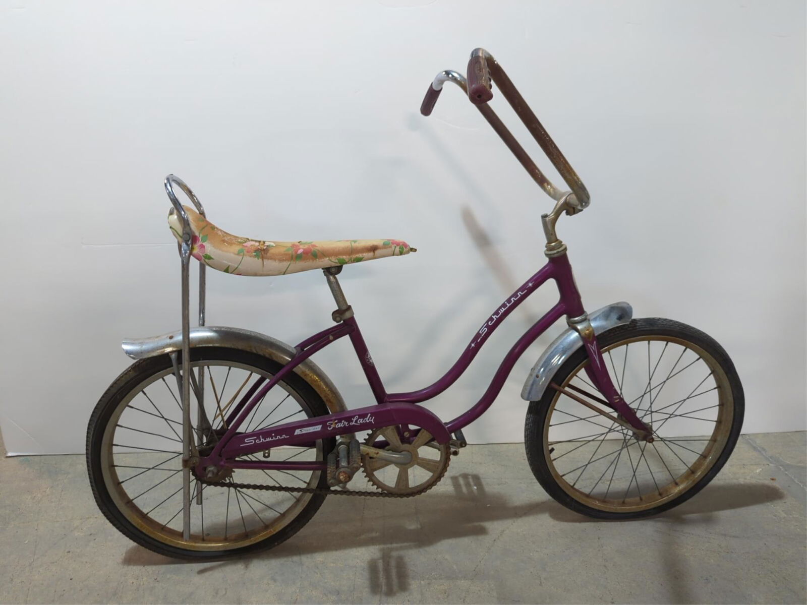 Purple schwinn banana seat bike hotsell
