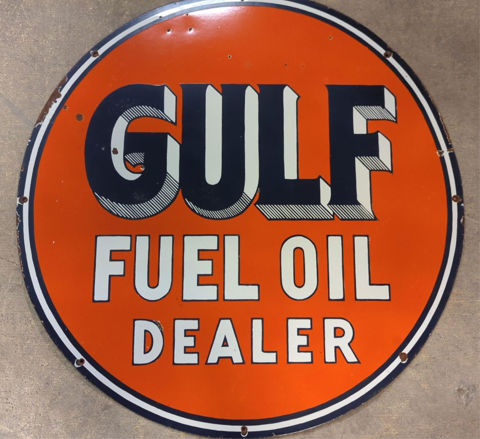 36" Gulf Porcelain single sided sign (1 of 4)