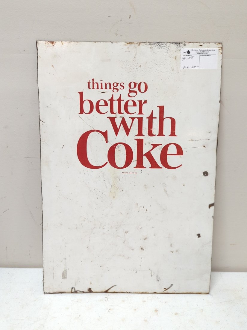 Vintage Things Go Better With Coke Sign (1 of 2)