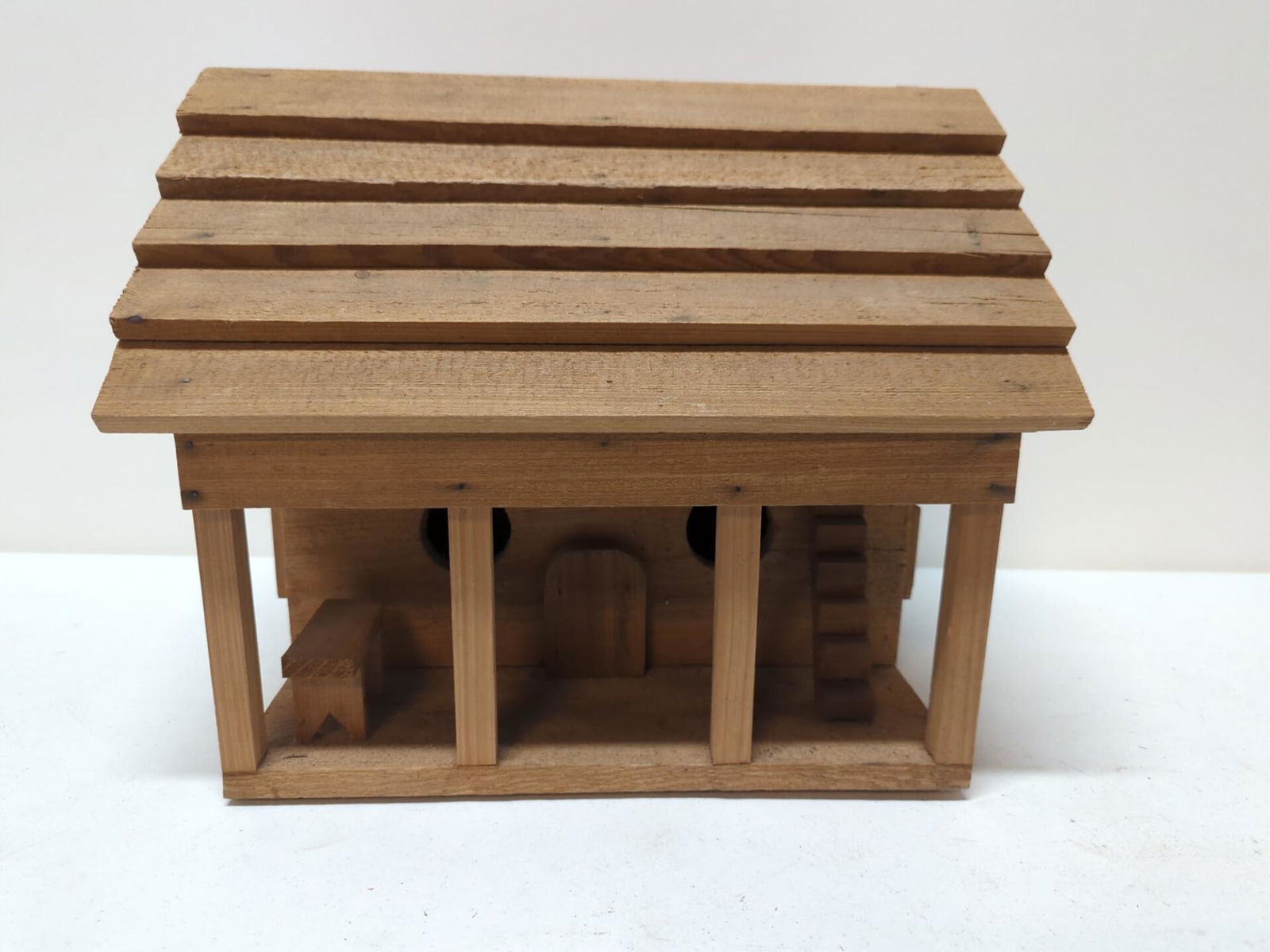 Hand crafted by Alton Bertrand cabin bird house (1 of 2)