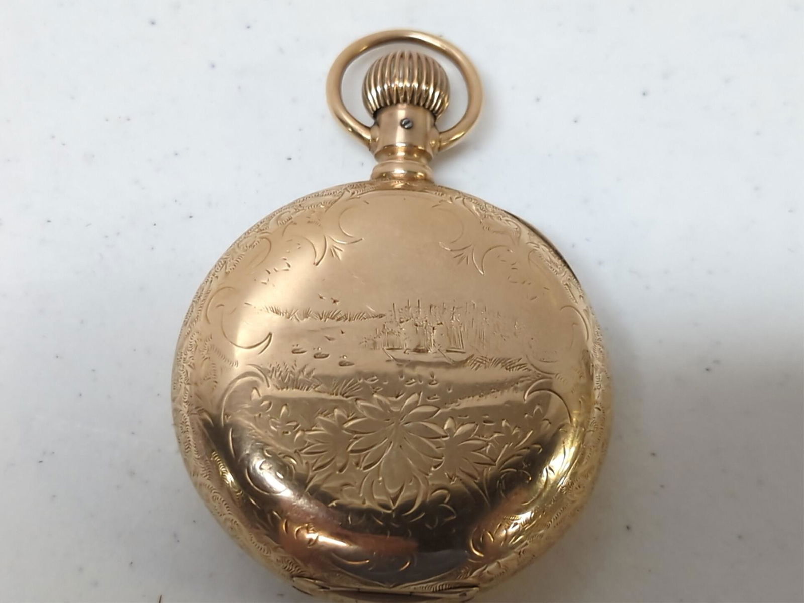 B. W. Raymond 14K gold double case Elgin Pocket Watch (1 of 5)