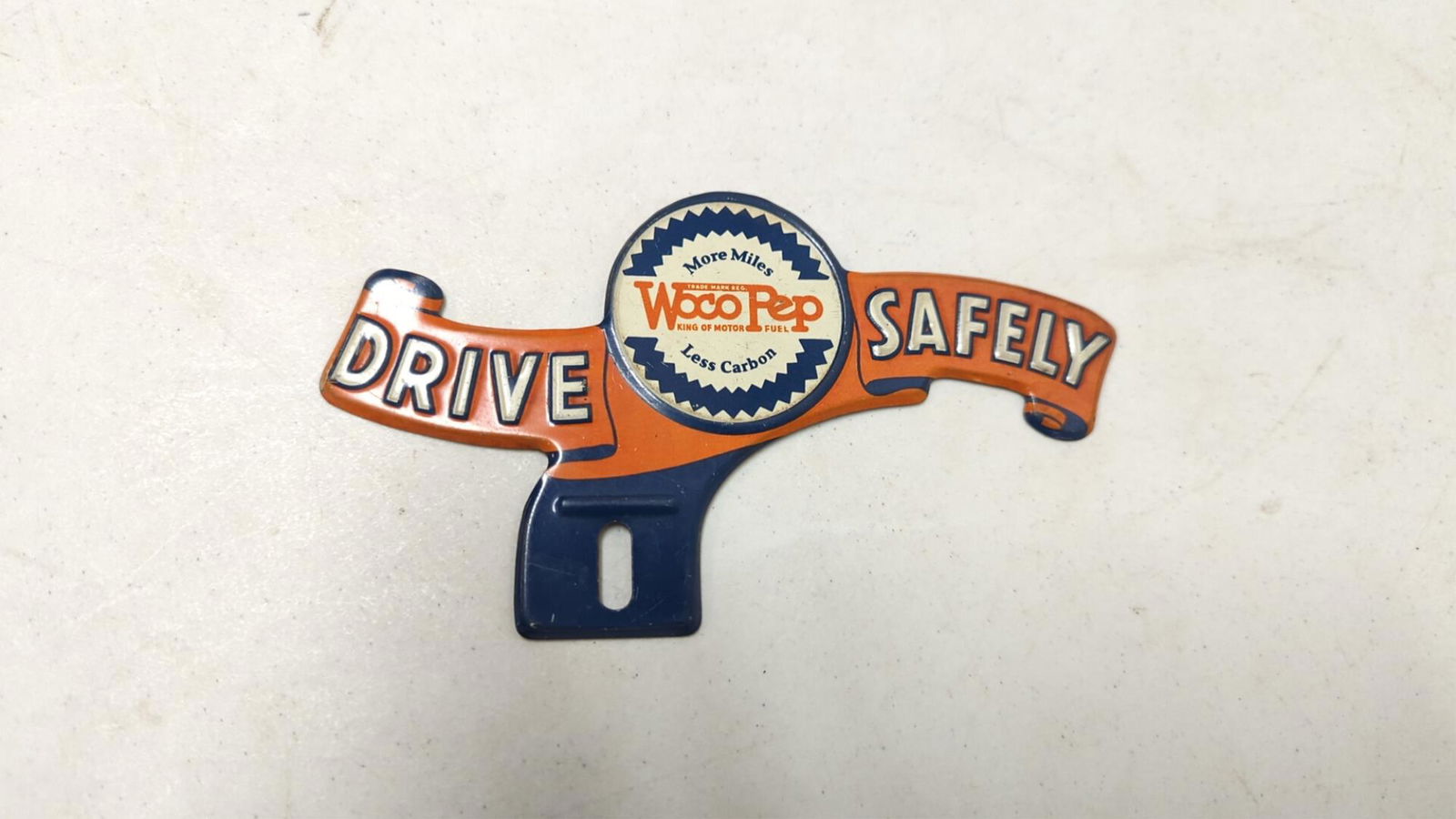 Vintage Woco Pep drive Safely tag topper (1 of 2)