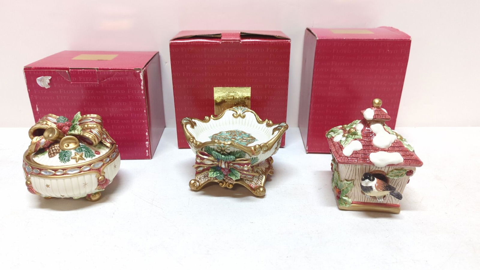 3 Fitz & Floyd Christmas dishes (1 of 4)