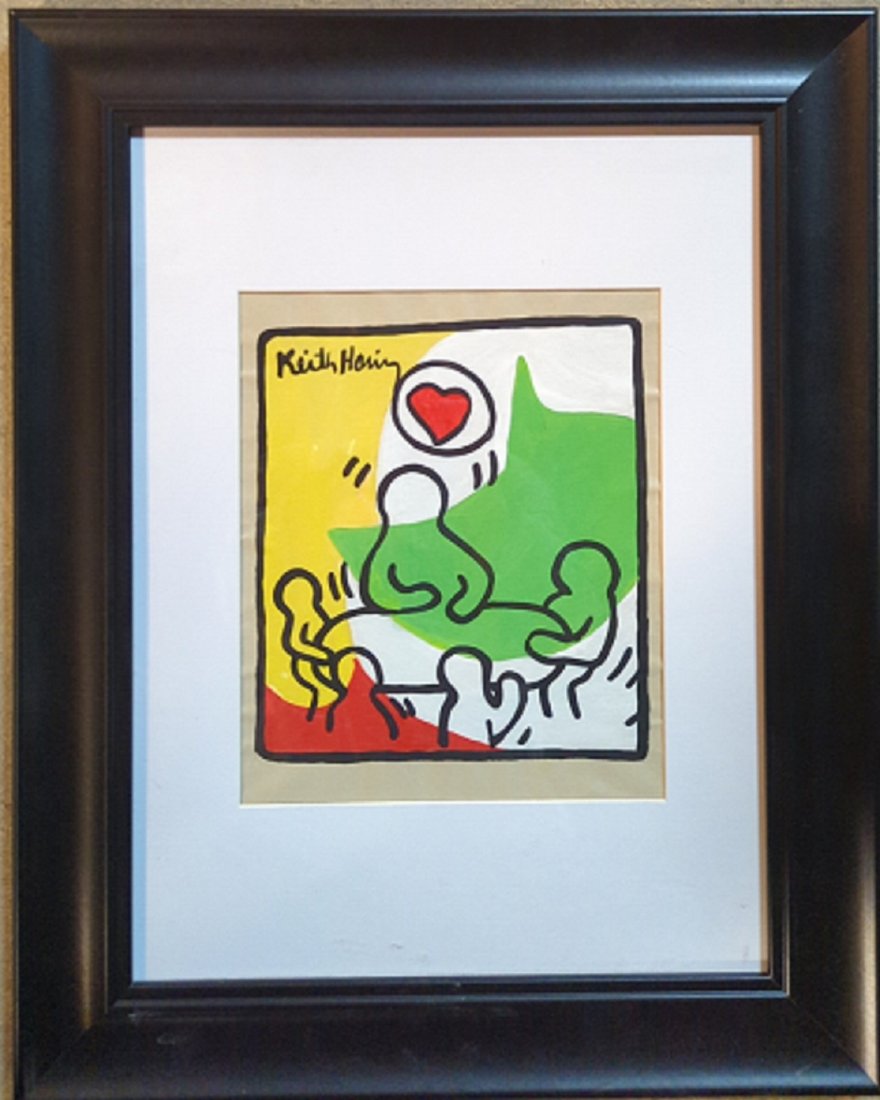 Keith Haring re-created painting on paper (1 of 1)