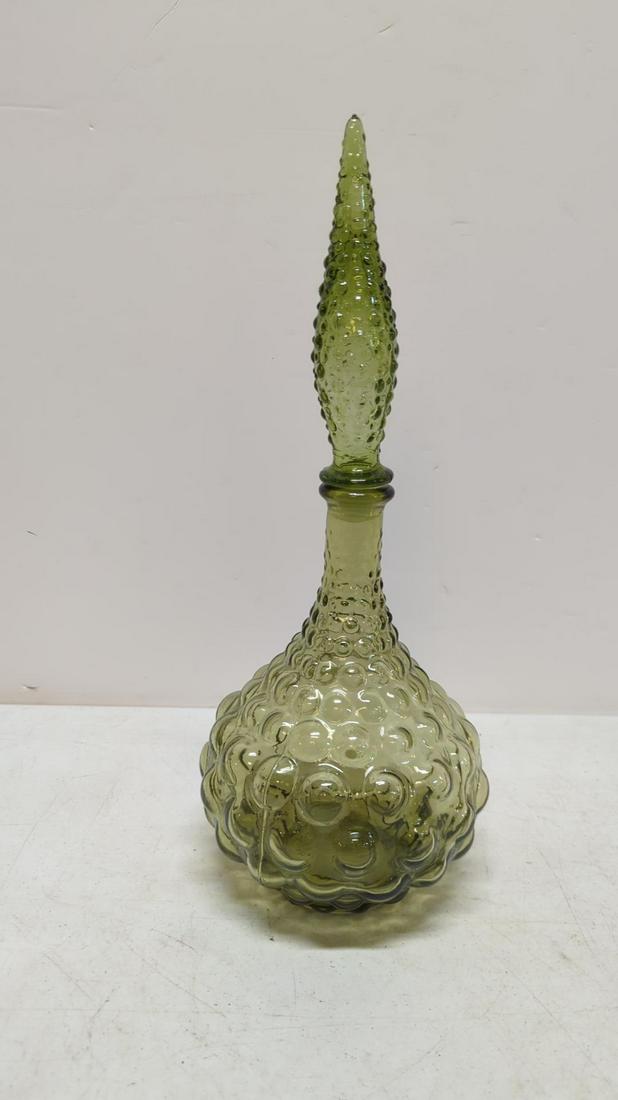 Mid Century Green Empoli Decanter (1 of 1)