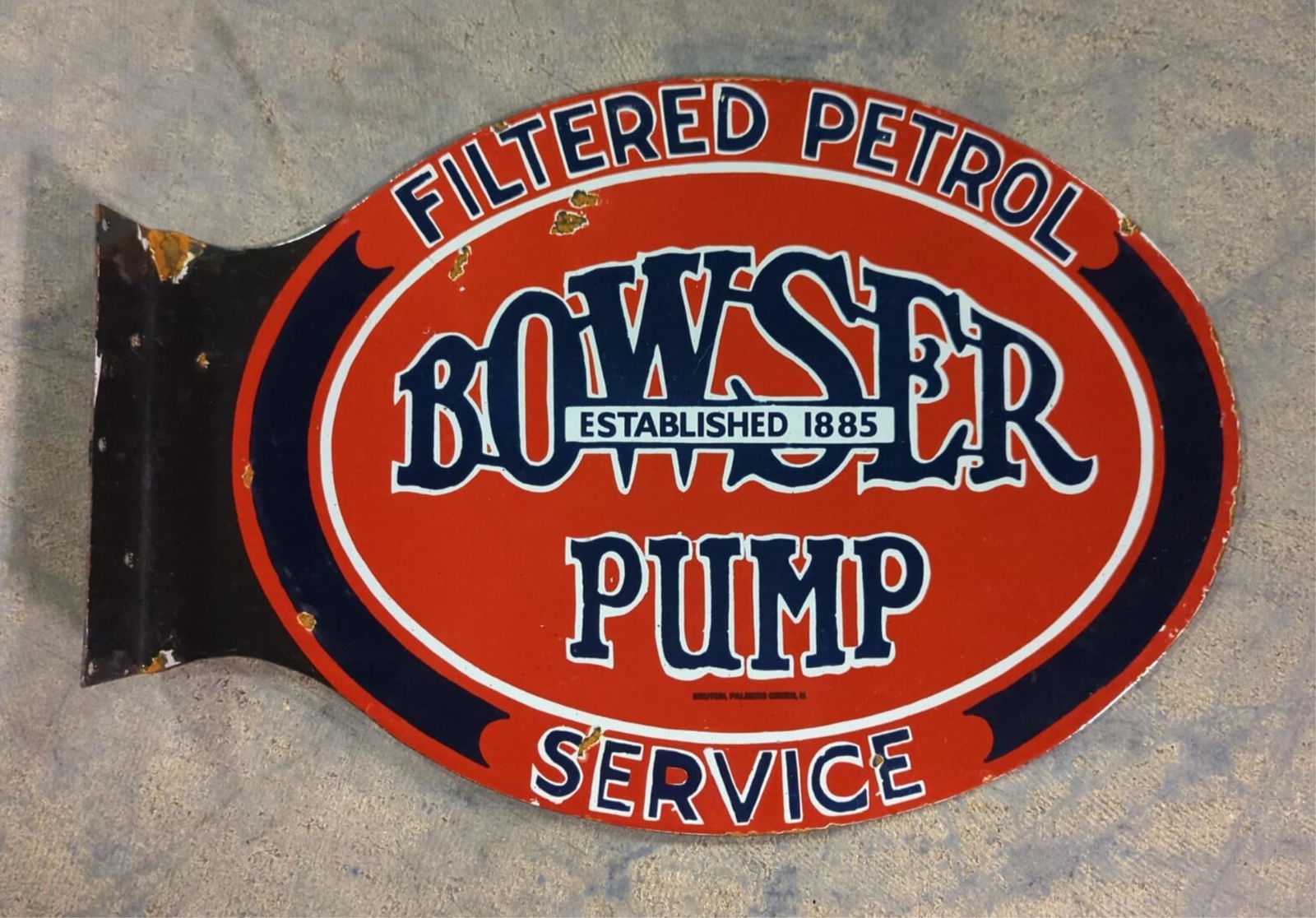 Bowser Pump Service double sided porcelain sign (1 of 4)