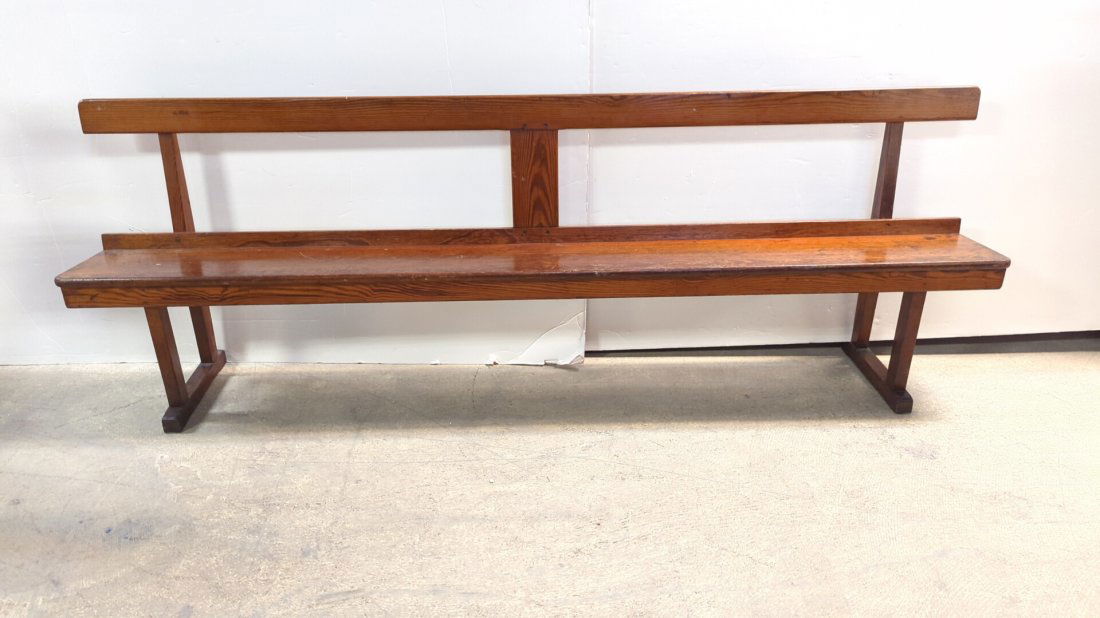 Vintage Rustic pine farm house bench (1 of 5)