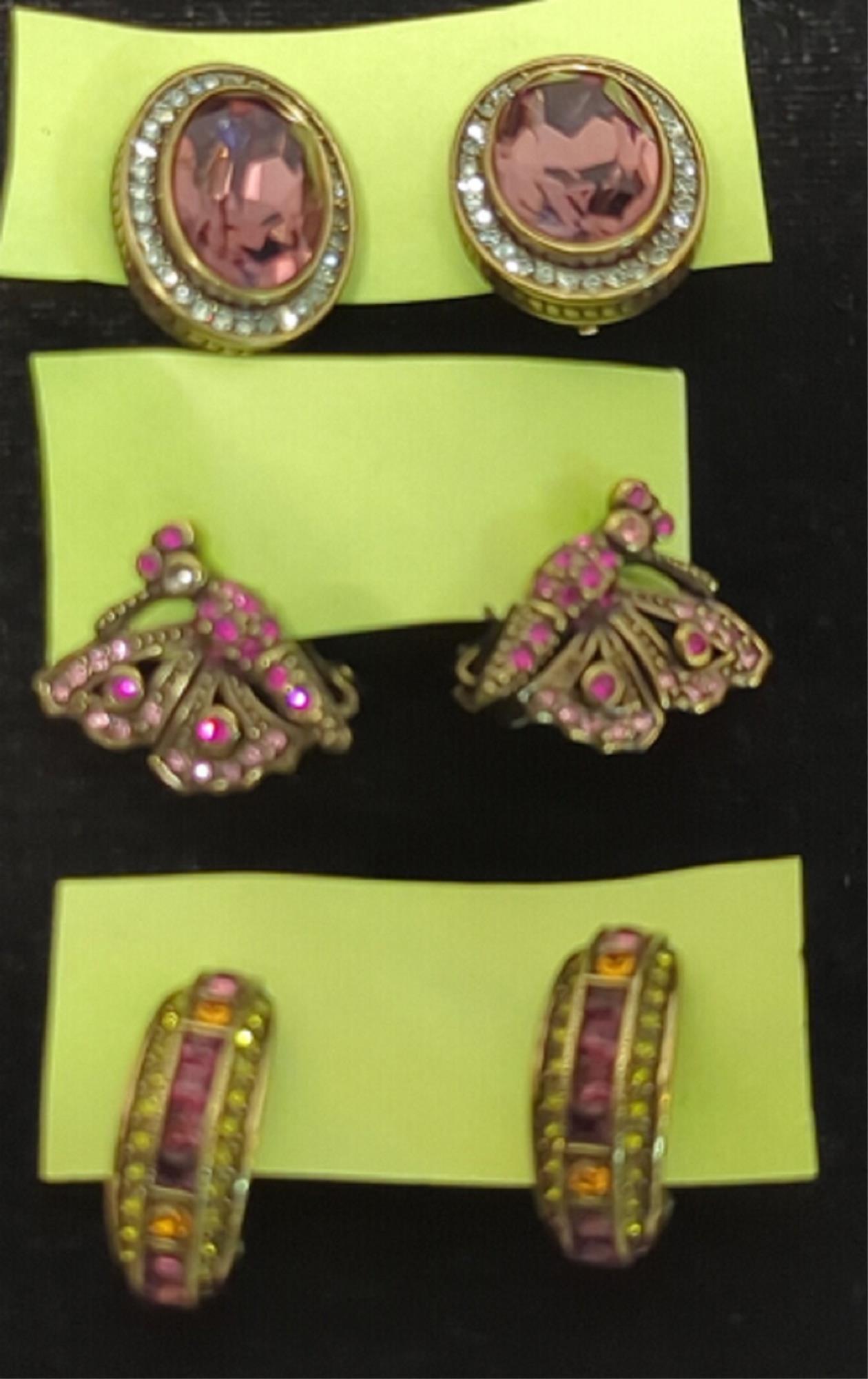 Vintage  Heidi Daus  3 sets of earrings (1 of 1)
