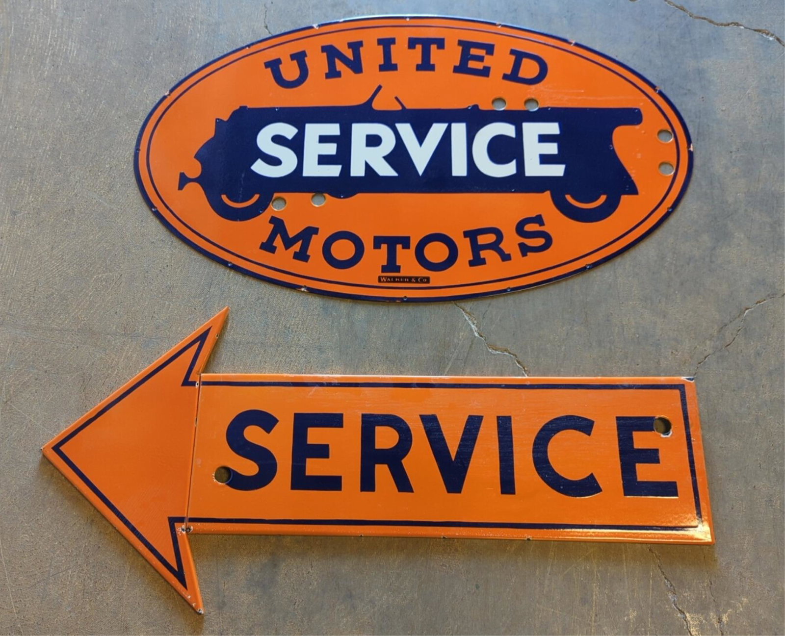 Porcelain 3 pc. United Motors Neon ready sign (1 of 7)