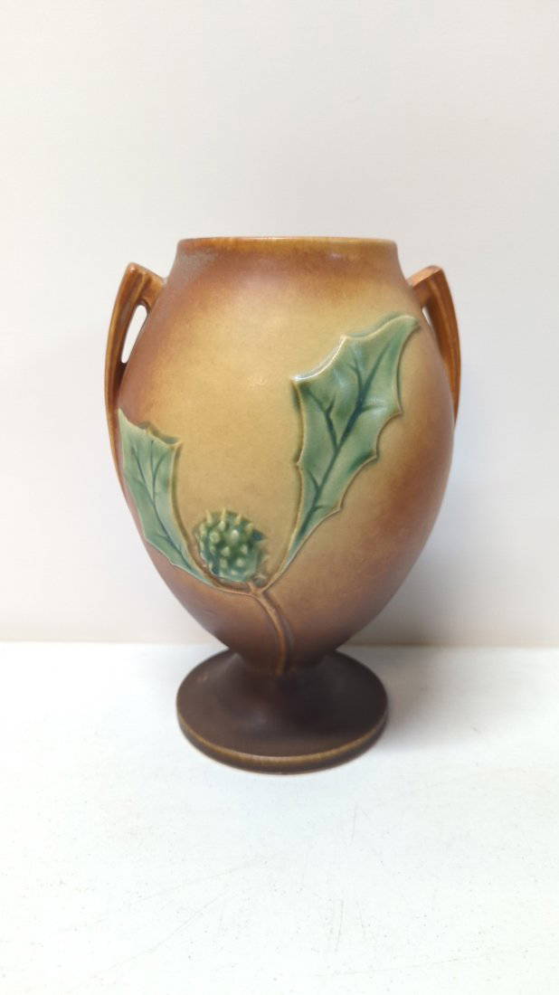 Vintage Roseville Art Pottery Thornapple Vase Auction