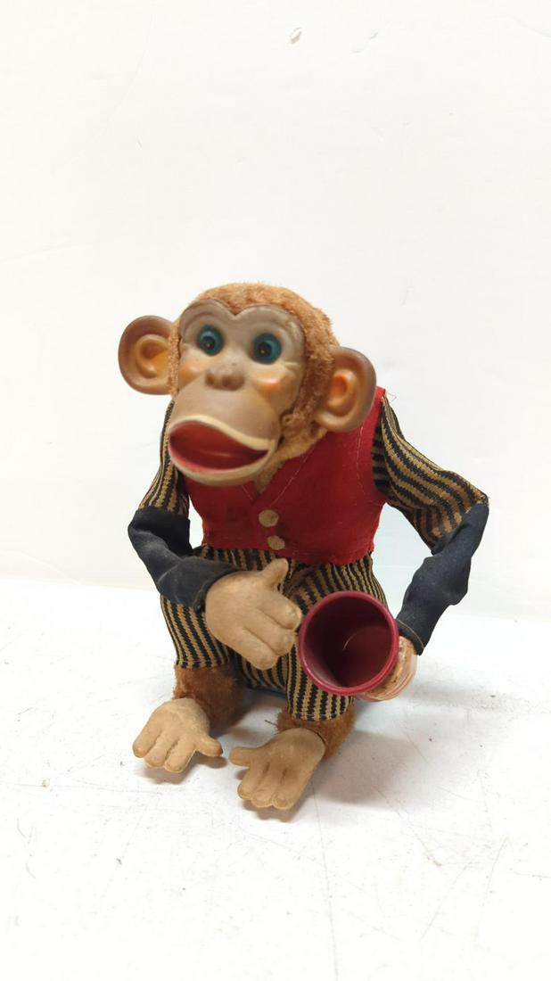 Vintage Cragstan Japan Battery Operated Monkey: works 8" tall