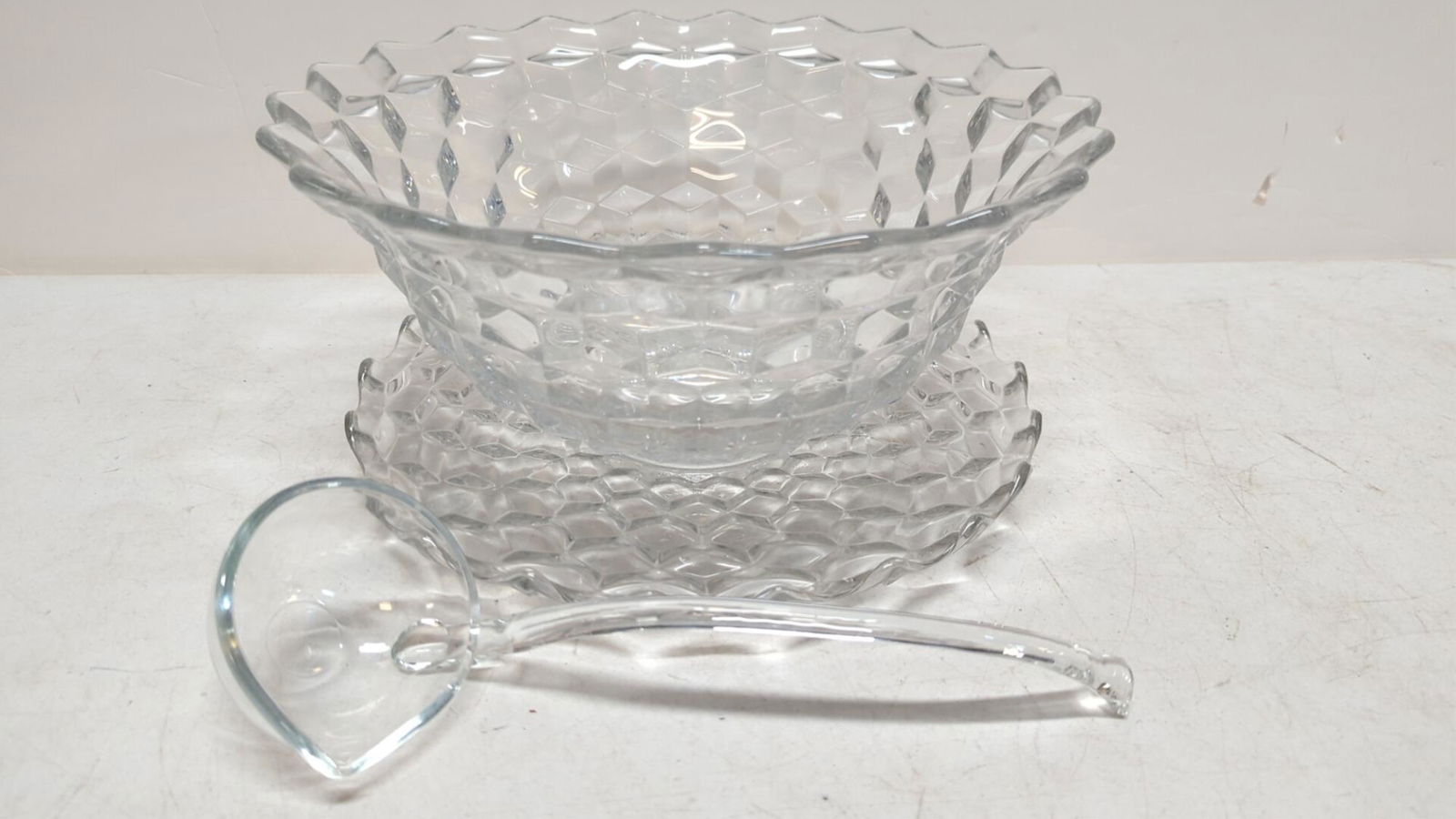 Vintage American Fostoria Punch Bowl  set (1 of 2)
