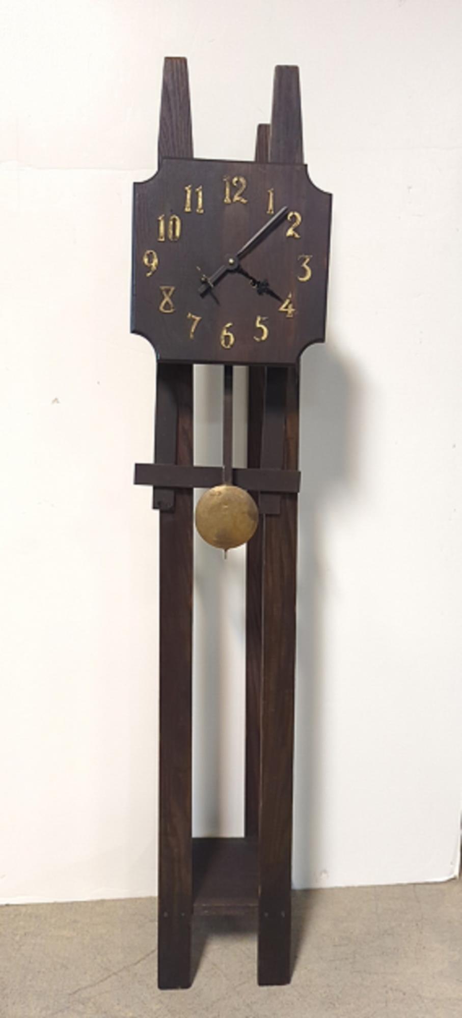 Mission style hanging clock w/pendulum & Key (1 of 2)