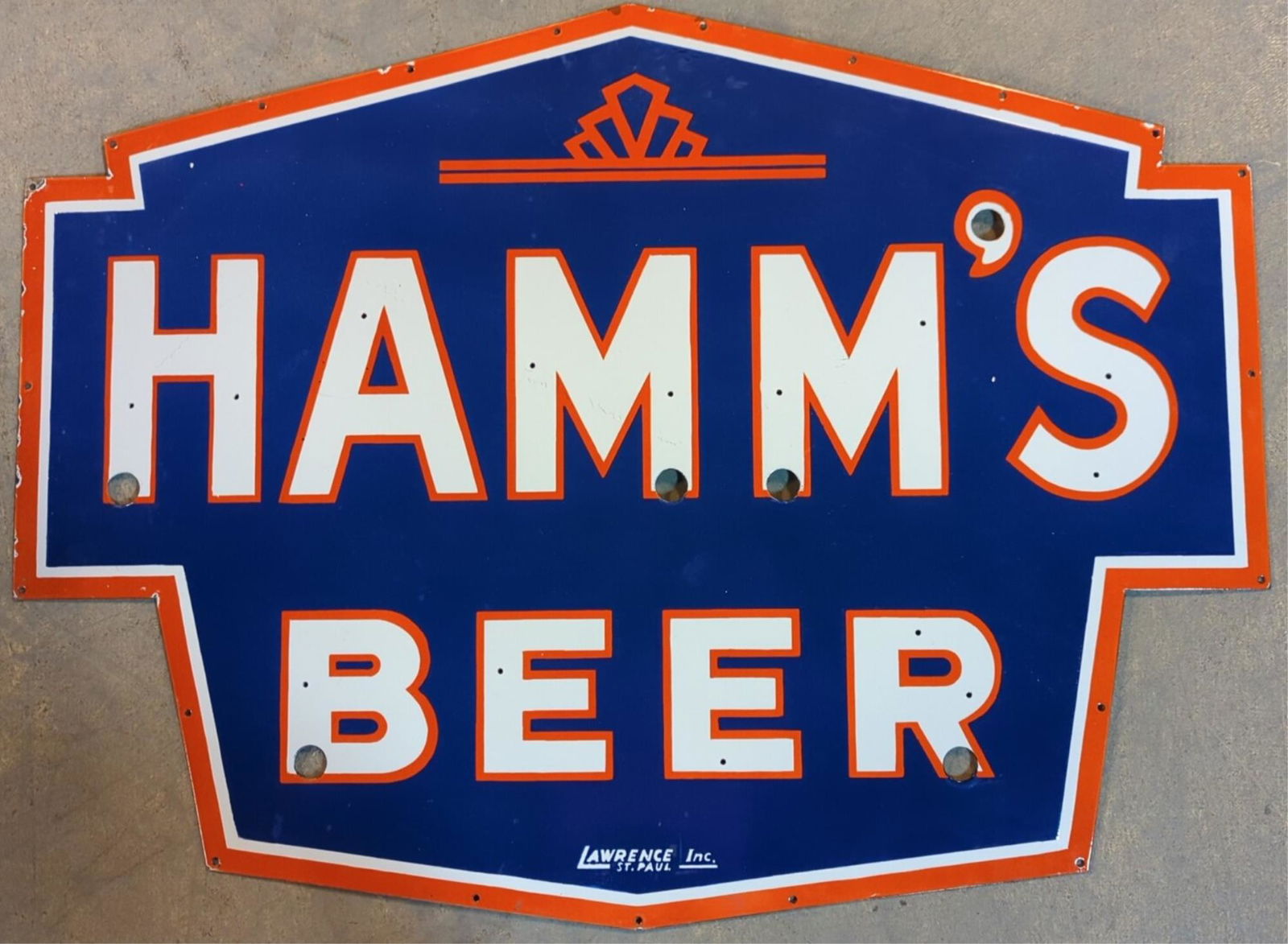 48" Porcelain Hamm's Beer Sign Neon Ready (1 of 6)