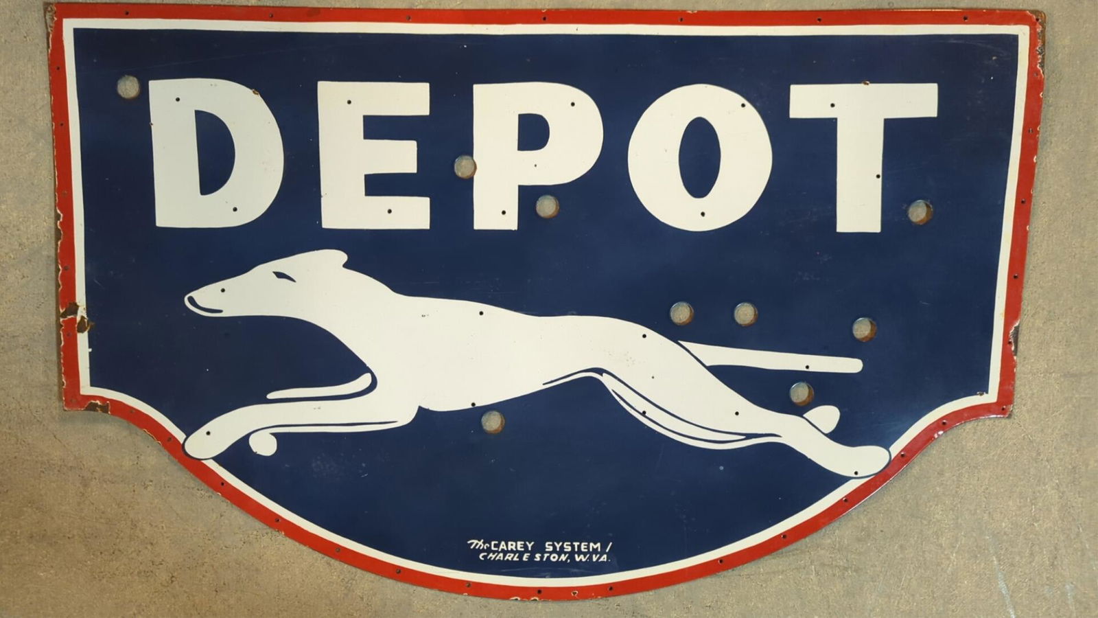 Porcelain Greyhound Neon Ready Sign (1 of 5)