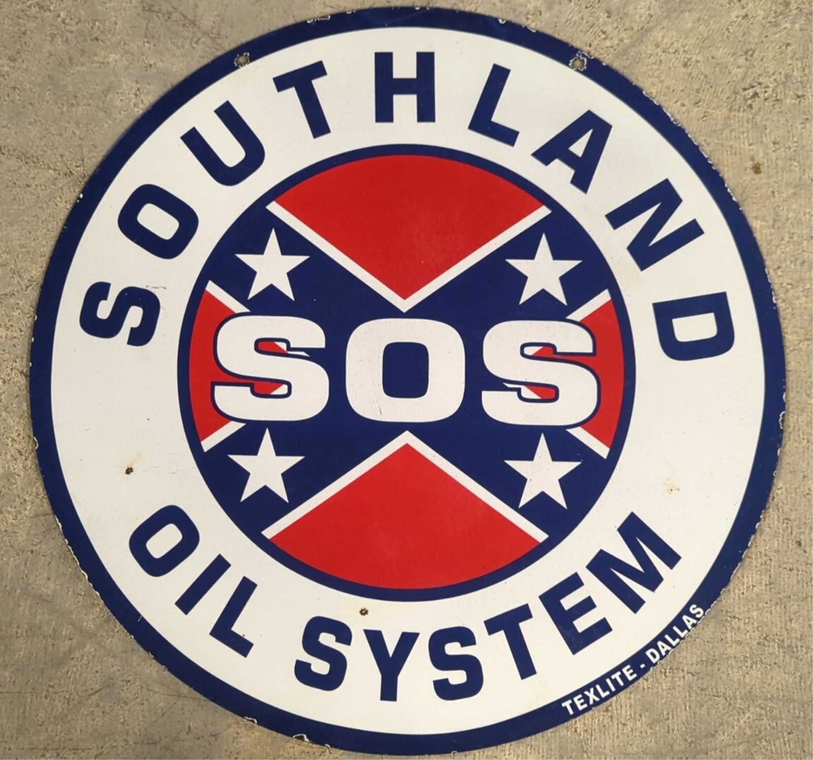 30" Porcelain Southland oil system sign (1 of 10)