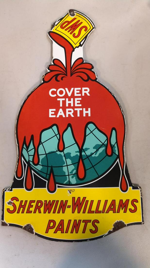 Porcelain Sherwn Williams paint sign (1 of 4)