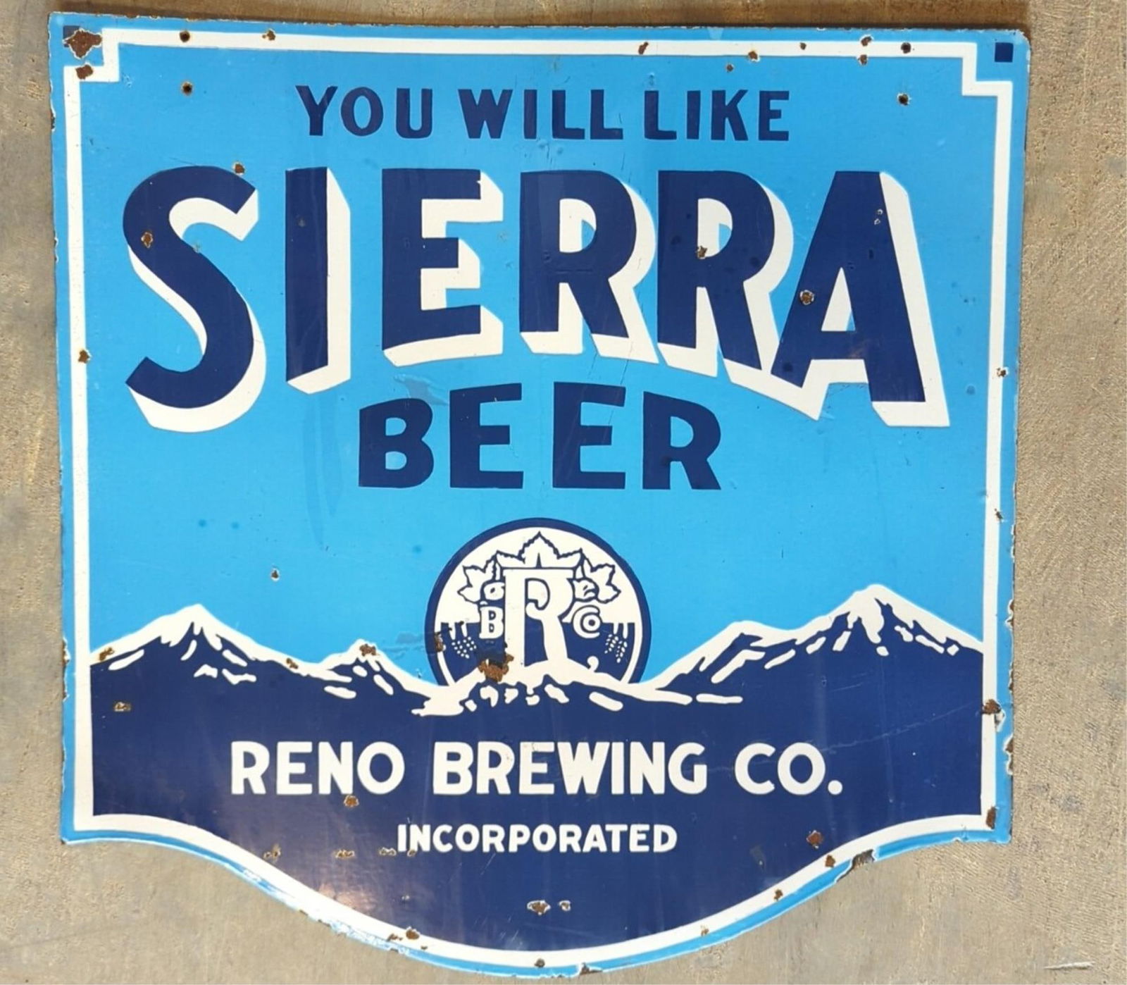 36" Porcelain Sierra Beer double sided sign (1 of 7)