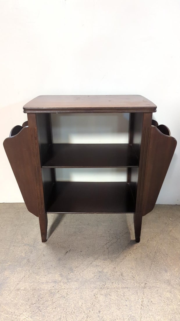 Vintage Mahogany Magazine Rack: 23 1/2 " T x 12" W x 24 1/2" L