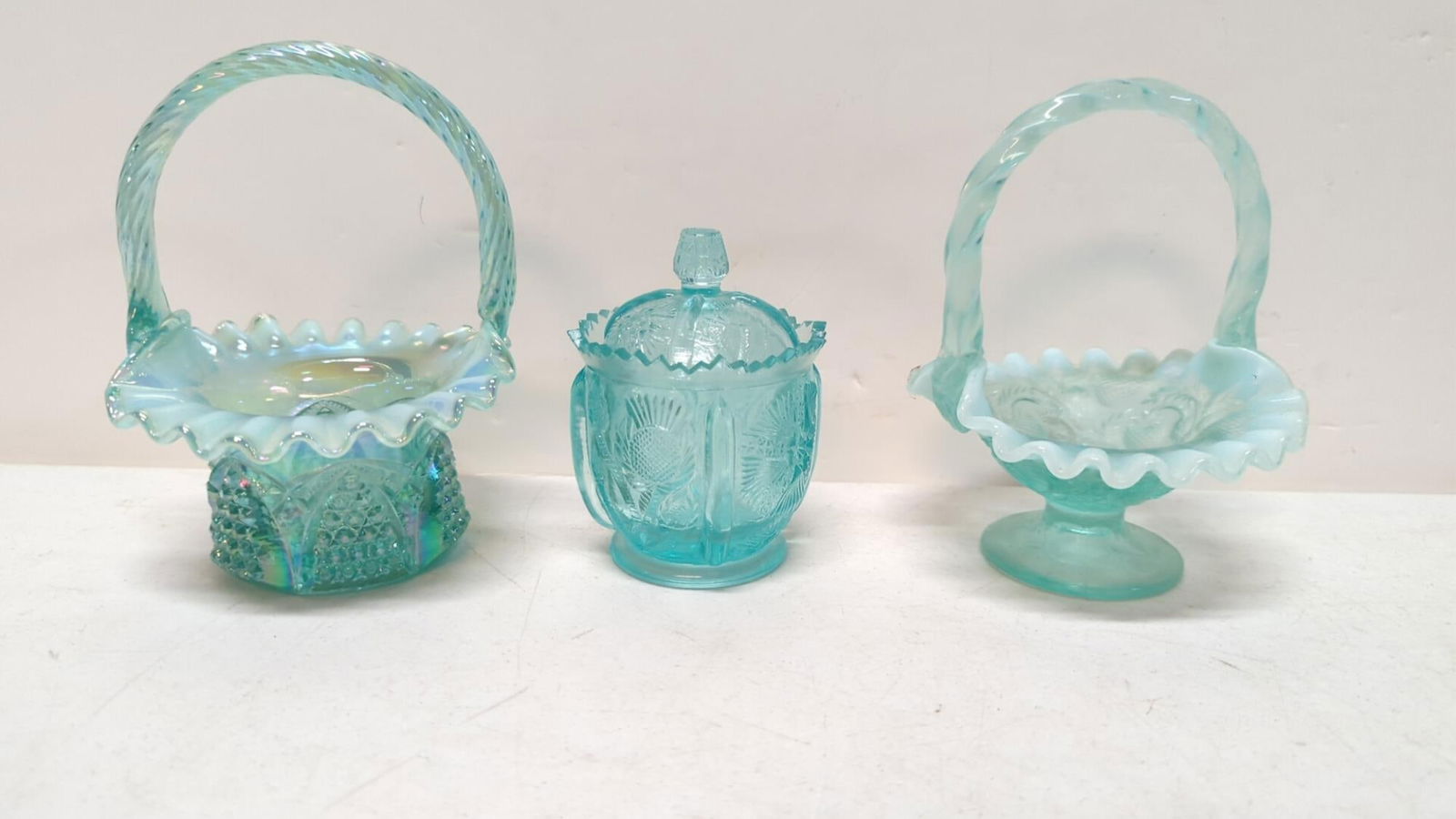 (3) Green Fenton Pieces (1 of 2)