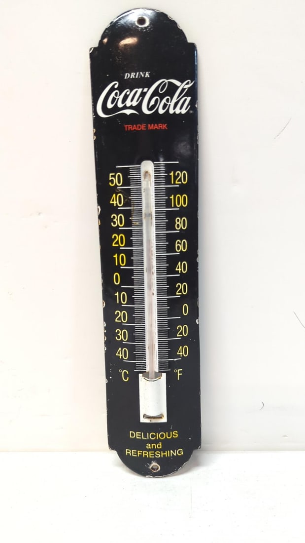 Porcelain Drink Coca Cola Thermometer (1 of 2)
