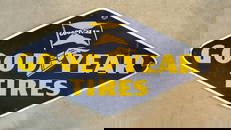 Goodyear porcelain single sided Tire sign