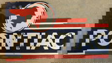 Porcelain Pontiac Single sided sign