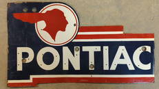 Porcelain Pontiac Single sided sign