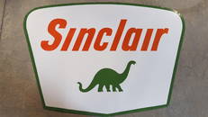 60" Sinclair Dino Single Sided Porcelain sign