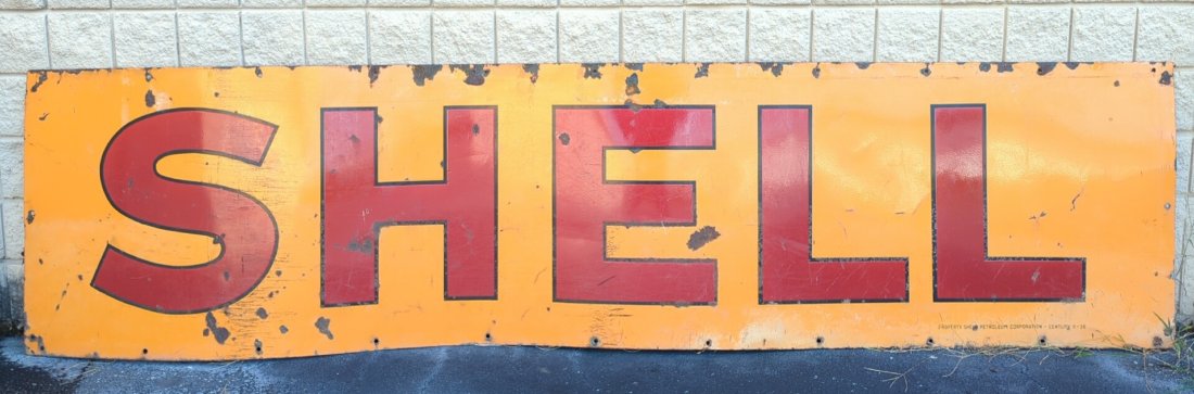 1936 (12 Ft.) Porcelain Shell double sided sign (1 of 8)