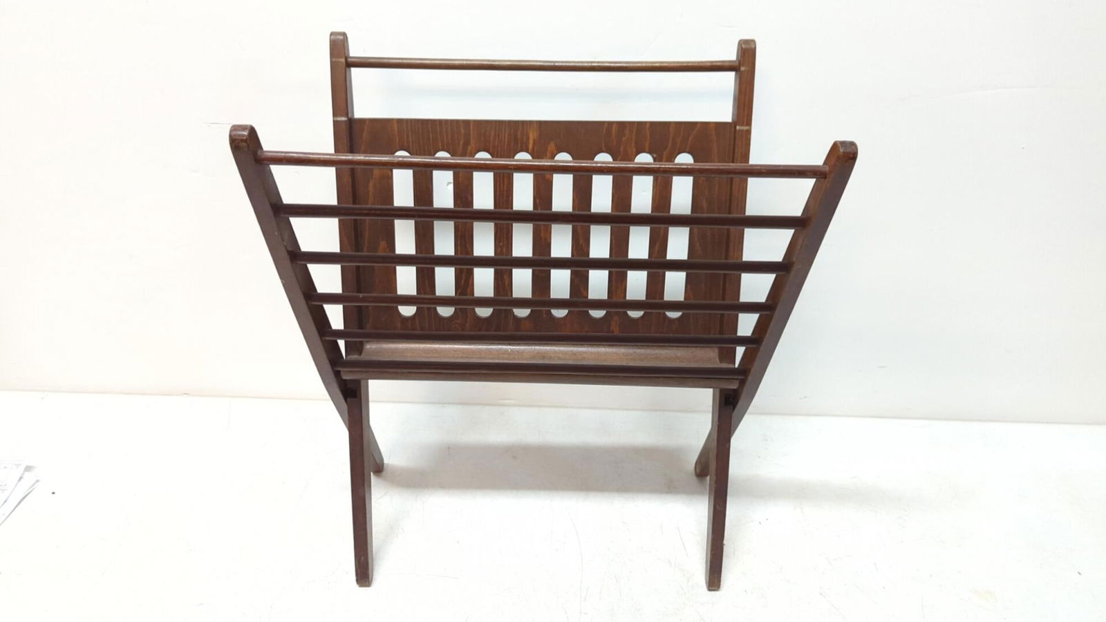 Danish Modern Folding Magazine Rack Romania: Cees Braakman Ludeco Romania 17" W x 21 3/4" T good condition