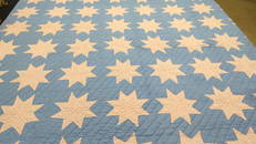 Hand Made Blue & Pink Star Quilt