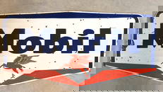 Mobil Porcelain Double sided sign