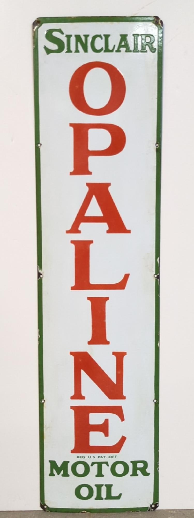 Sinclair Opaline Motor Oil Porcelain Sign (1 of 4)