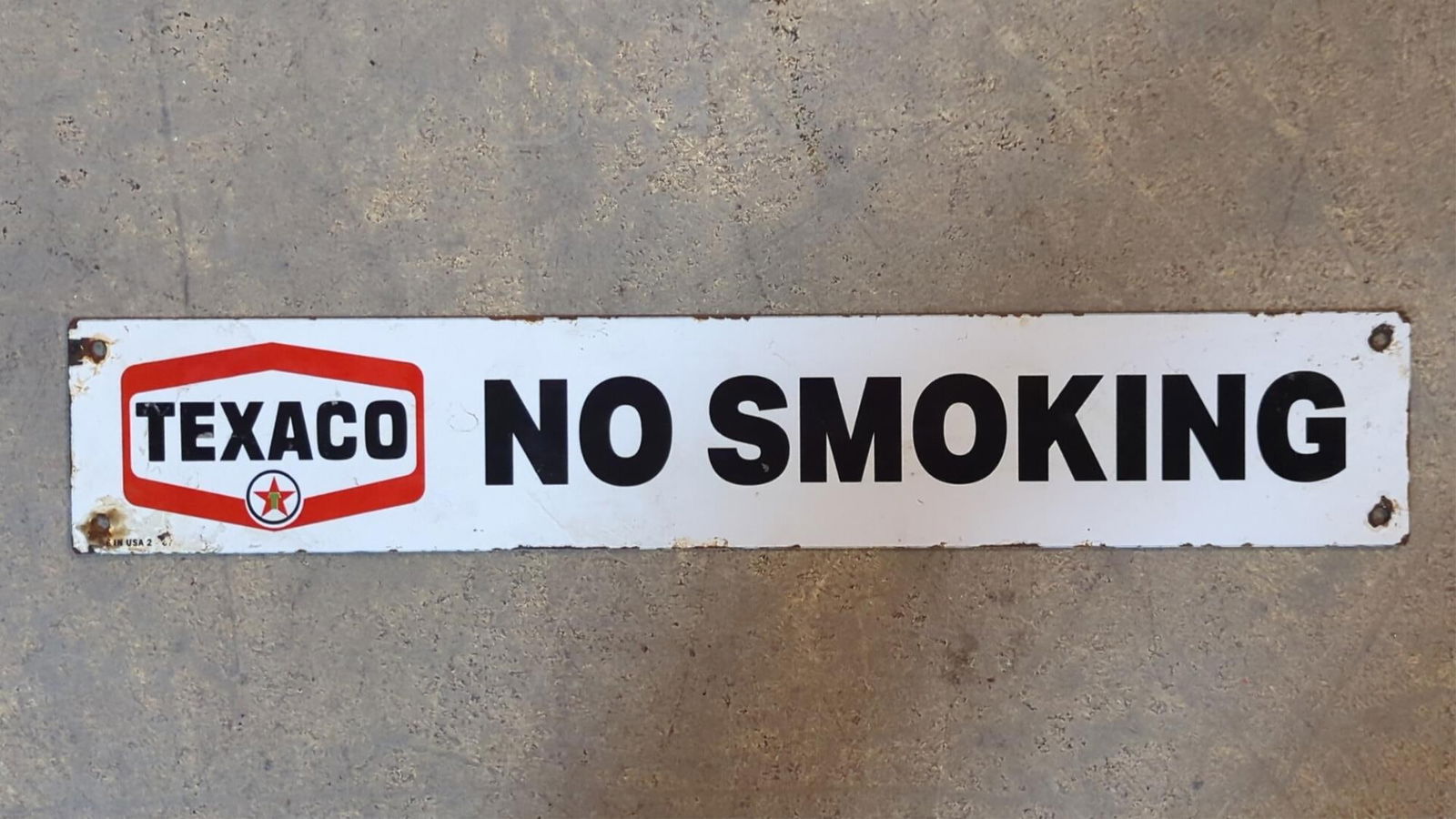 Porcelain Texaco NO Smoking single sided sign (1 of 6)