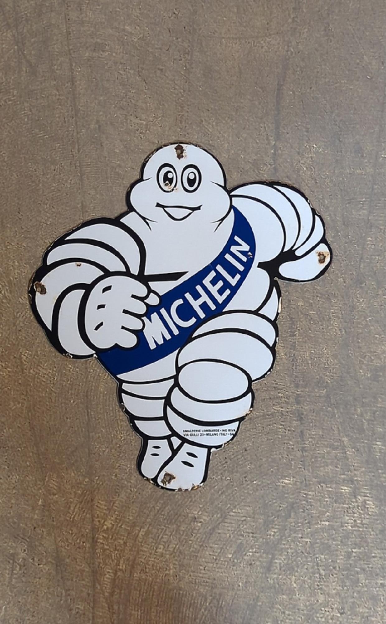 Porcelain Michelin Man single sided sign (1 of 6)