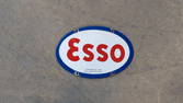 Porcelain Esso Oval single sided sign