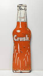 Large Porcelain Orange Crush bottle sign