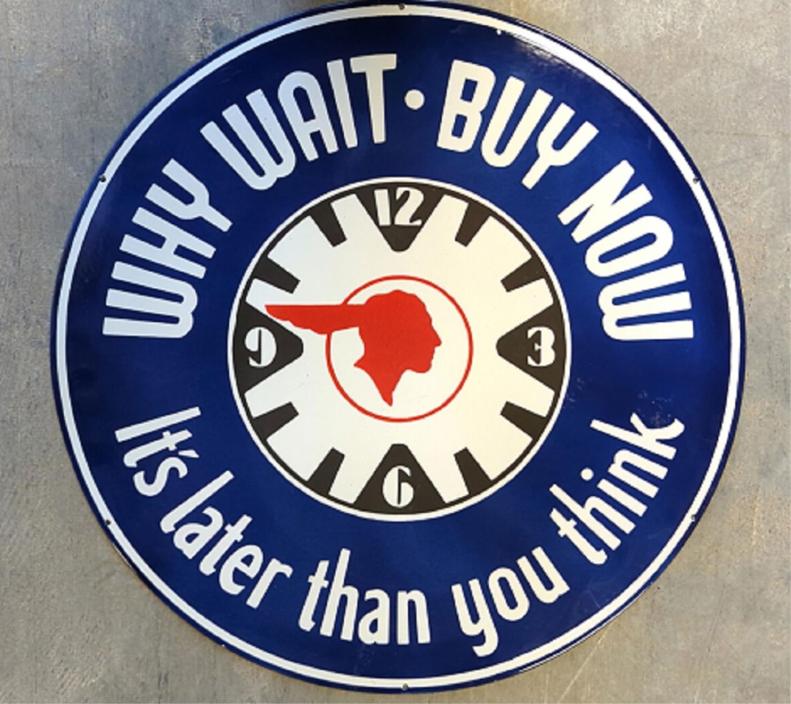 Porcelain 36" Pontiac single sided sign (1 of 2)