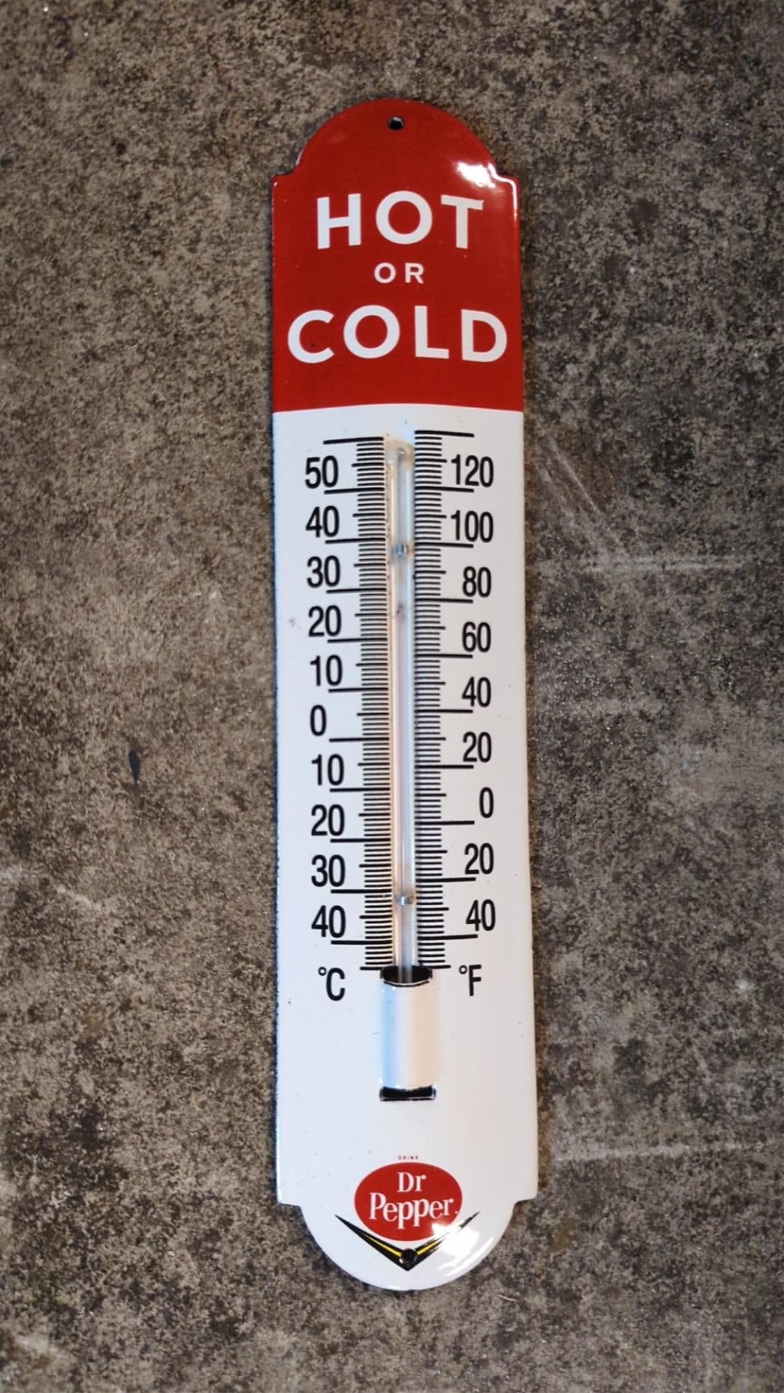 Porcelain Dr. Pepper Thermometer (1 of 2)