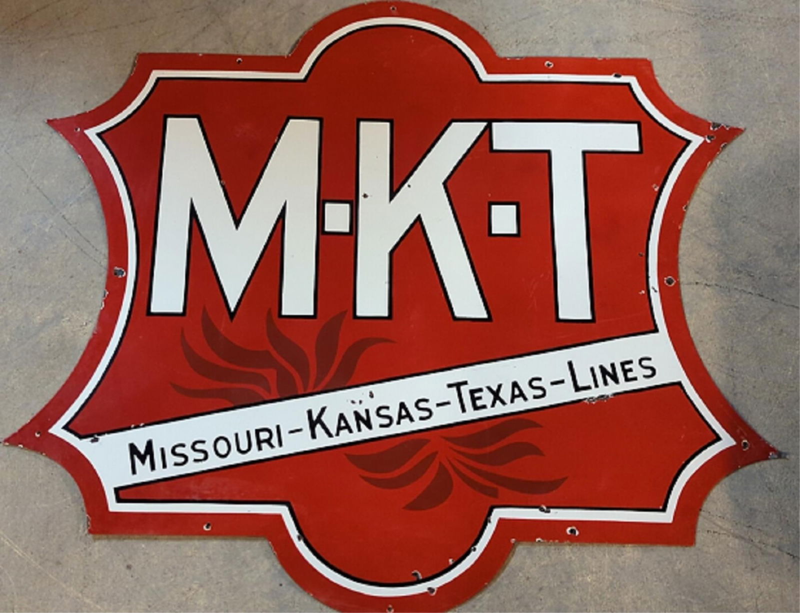 54" x 48" M - K - T Railroad Lines Sign Porcelain (1 of 4)