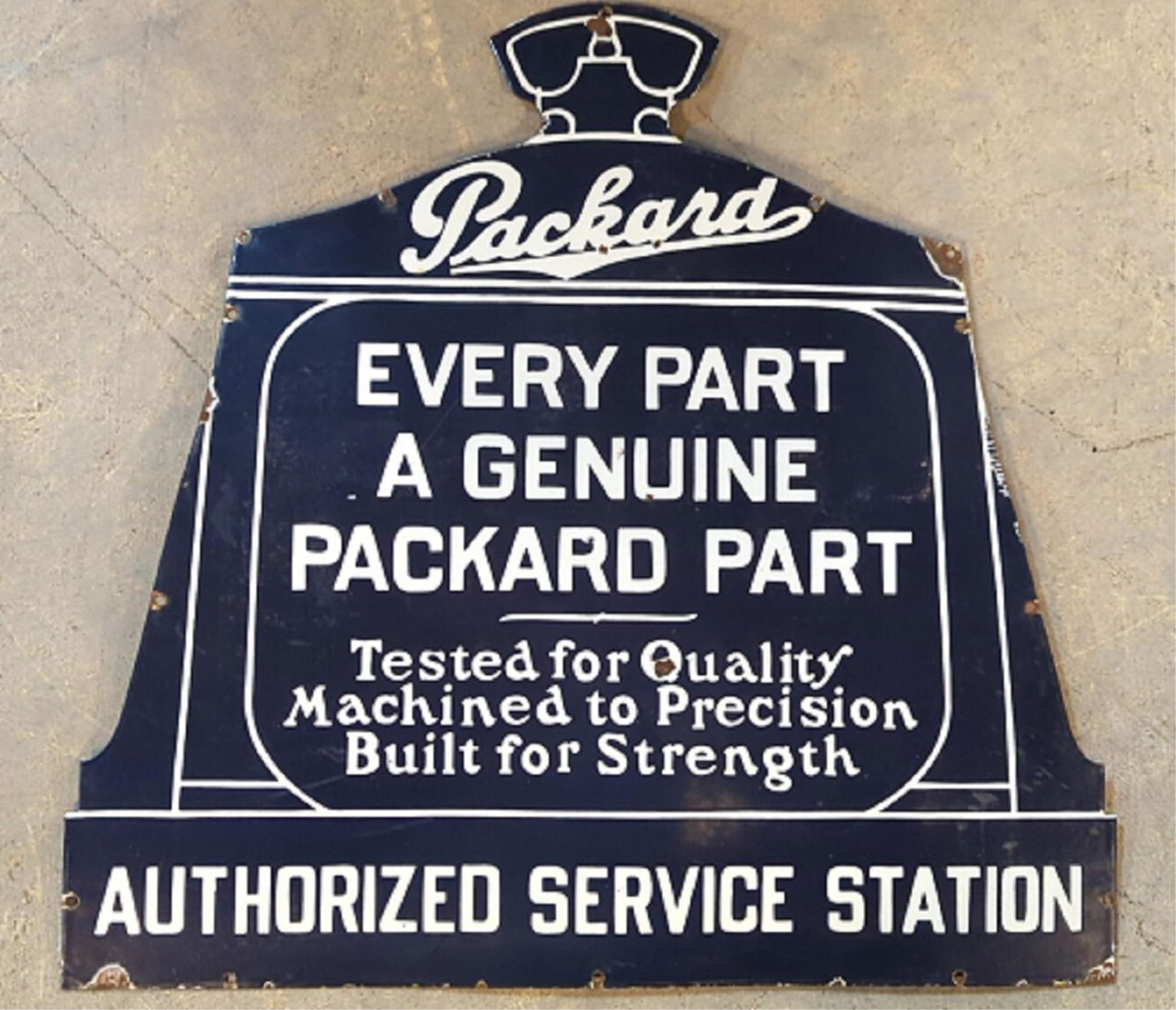 Porcelain Packard Authorized Service Station Sign (1 of 4)