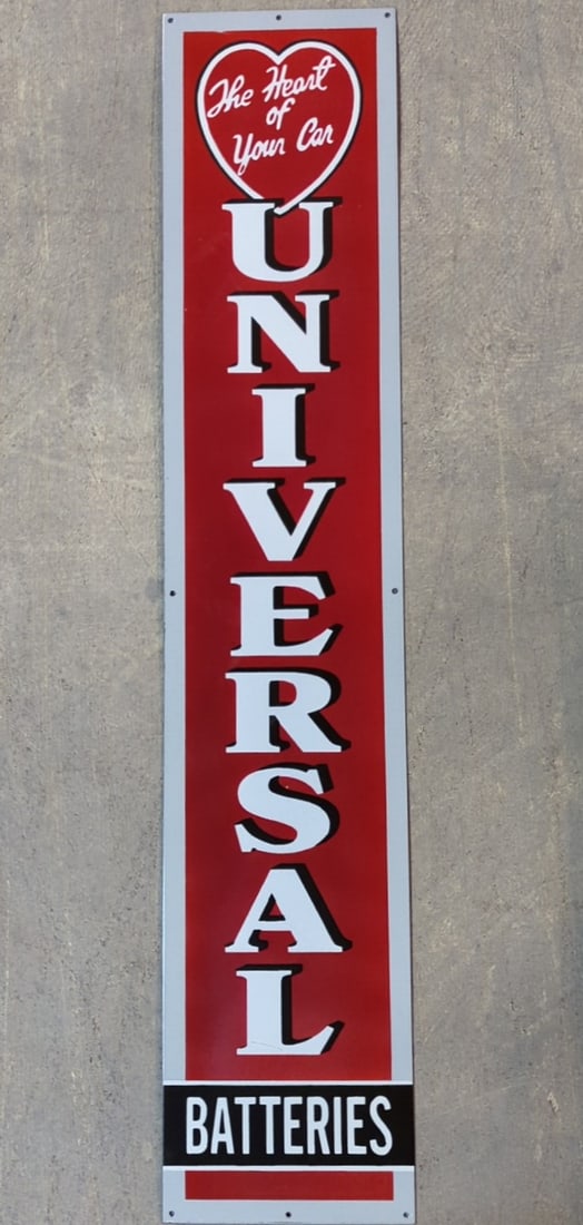 Porcelain Universal Batteries single sided sign (1 of 5)