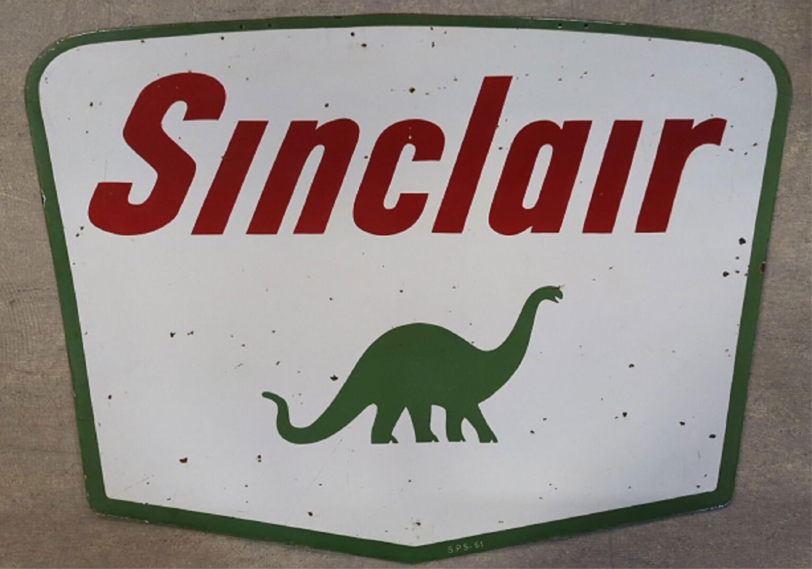 Porcelain Sinclair Gasoline double sided sign (1 of 7)