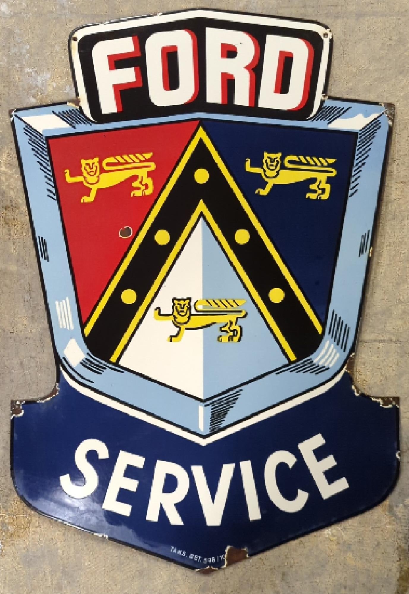 Large Porcelain Ford Service Single sided sign (1 of 5)