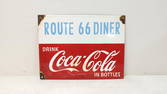 Porcelain Route 66 Coca Cola Diner Sign