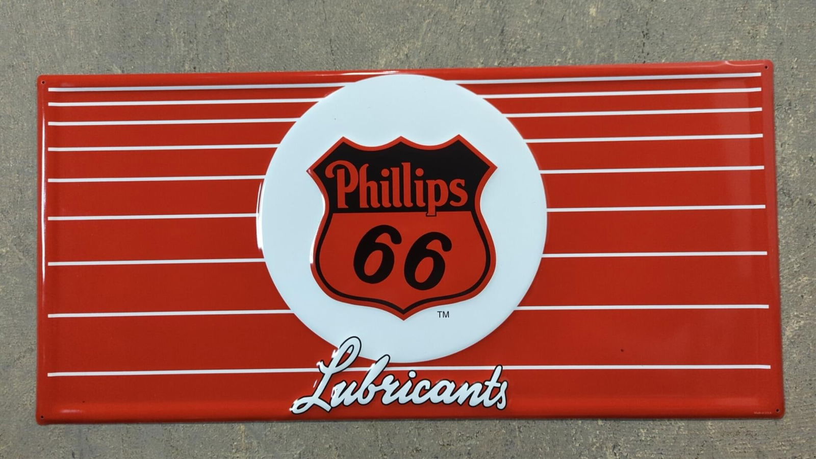 Embossed Phillips 66 metal single sided sign (1 of 4)