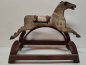 1800s Antique Wooden Rocking Horse